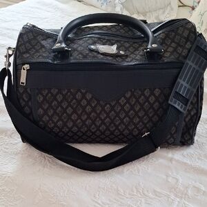 Buxton Black and Brown Patterned Duffel Bag